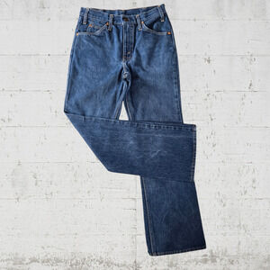 80s Vintage Medium Wash High Rise Bootcut USA Made Western Flare Jeans Size 30